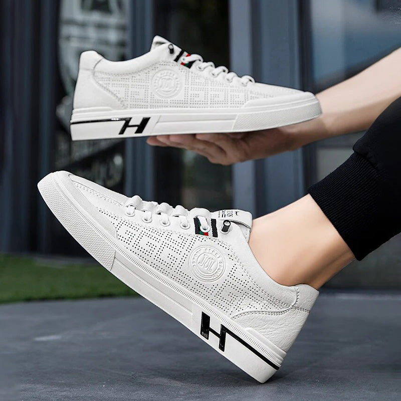 Herren-Sneaker aus Perforiertem Leder mit Leichtbauweise – Ethan