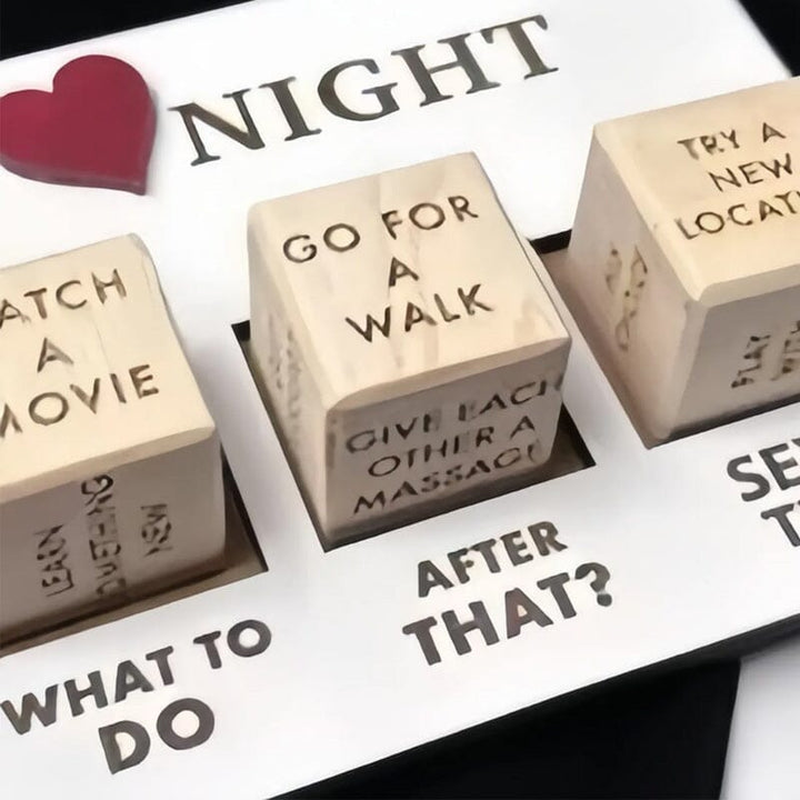 Luxurious Wooden Date Night Cube Set – Creative and Exciting Date Ideas – Surprise Game
