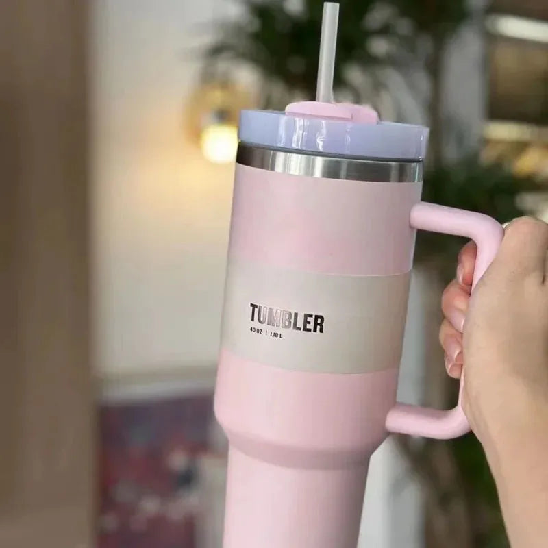Vacuum Insulated Cup with Lid and Straw – ThermoTumbler