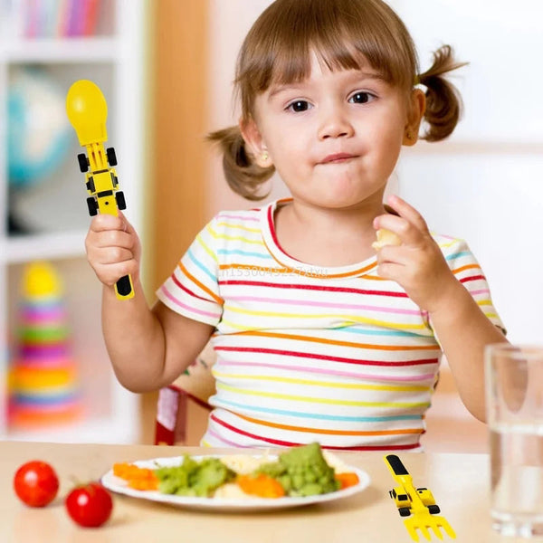Bulldozer Kinderbesteck Set - ConstructoFork