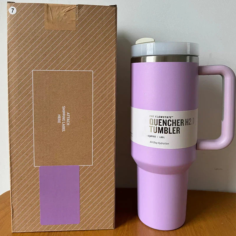 Vacuum Insulated Cup with Lid and Straw – ThermoTumbler