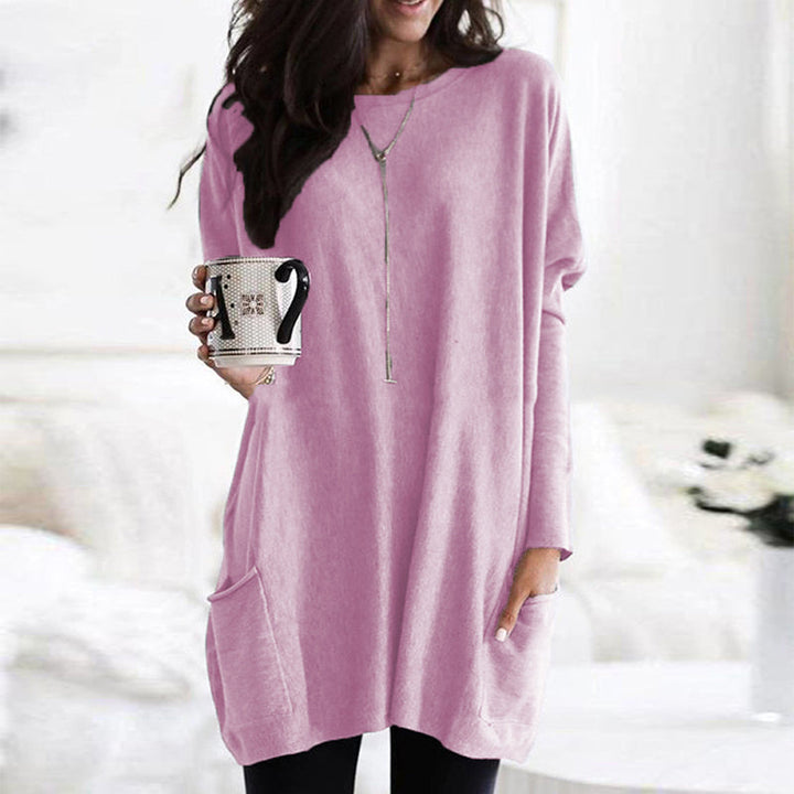 Oversized Damen Herbstpullover mit Taschen – Yara