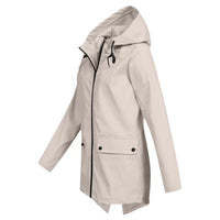 Trendy Women's Rain Jacket with Hood - Liora