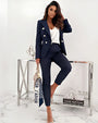 Zweiteiliges Damen Slim-Fit-Set für moderne Business-Looks – Valentina