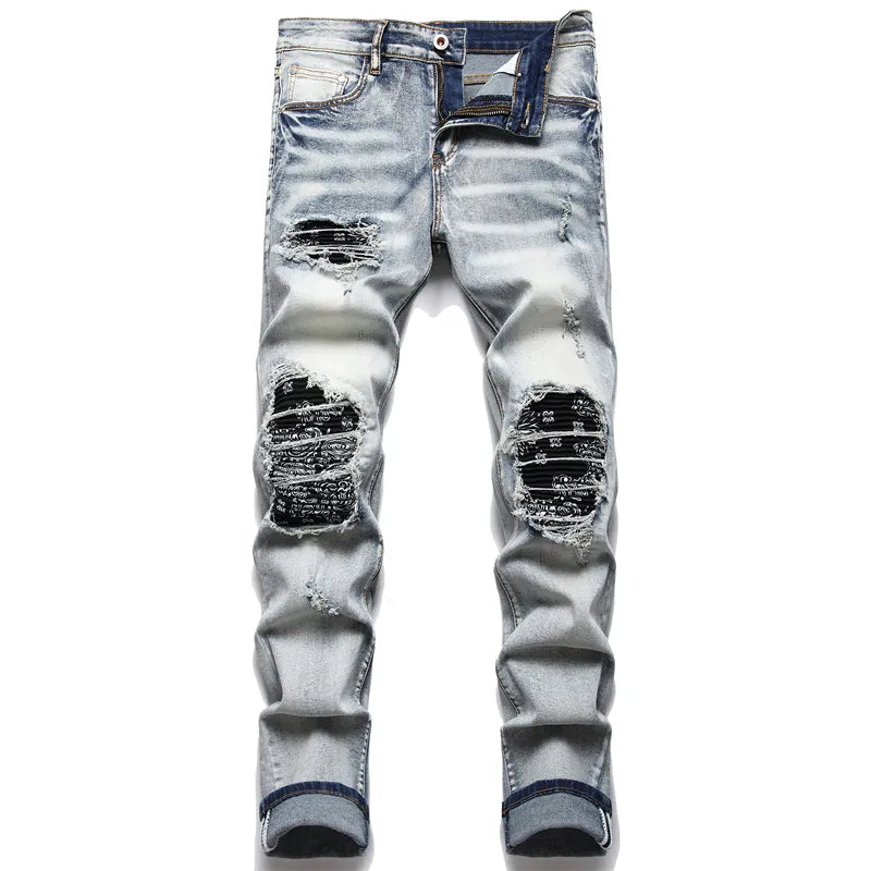 Trendy ripped men's jeans - Jaxon