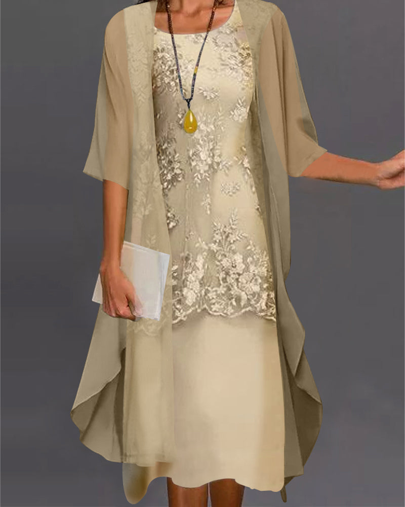 Elegantes Zweiteiliges Chiffonkleid – Viviana