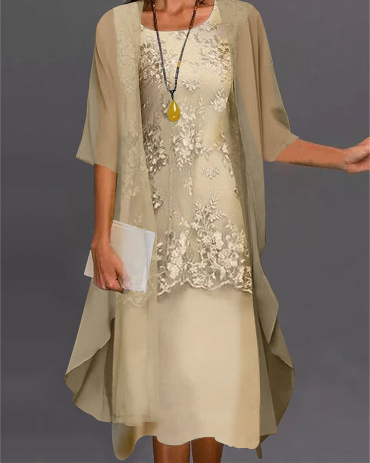 Elegantes Zweiteiliges Chiffonkleid – Viviana