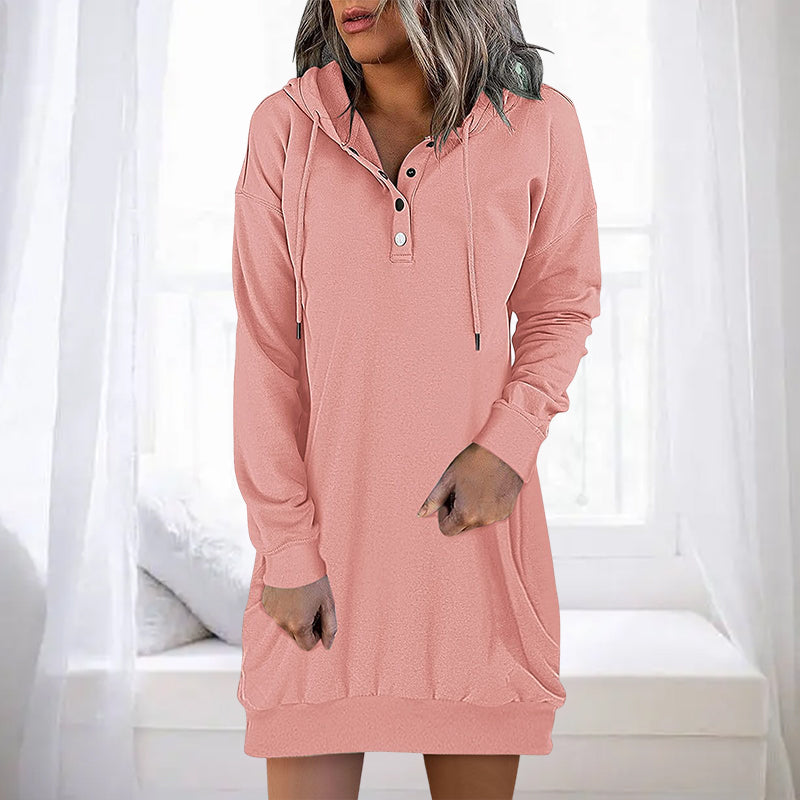 Minimalistische Long Damen Hoodie – Valeria