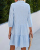 Leichte Sommerkleid Damen aus Baumwolle mit V-Ausschnitt – Nayana