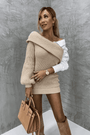 Damen Strickkleid mit angenähtem Hemd – Elodie