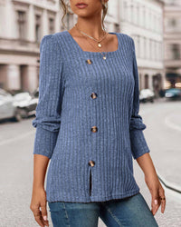 Knitted Top for Women with Buttons – Mireille