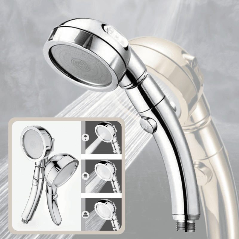 3-in-1 High-Pressure Shower Head + Hose