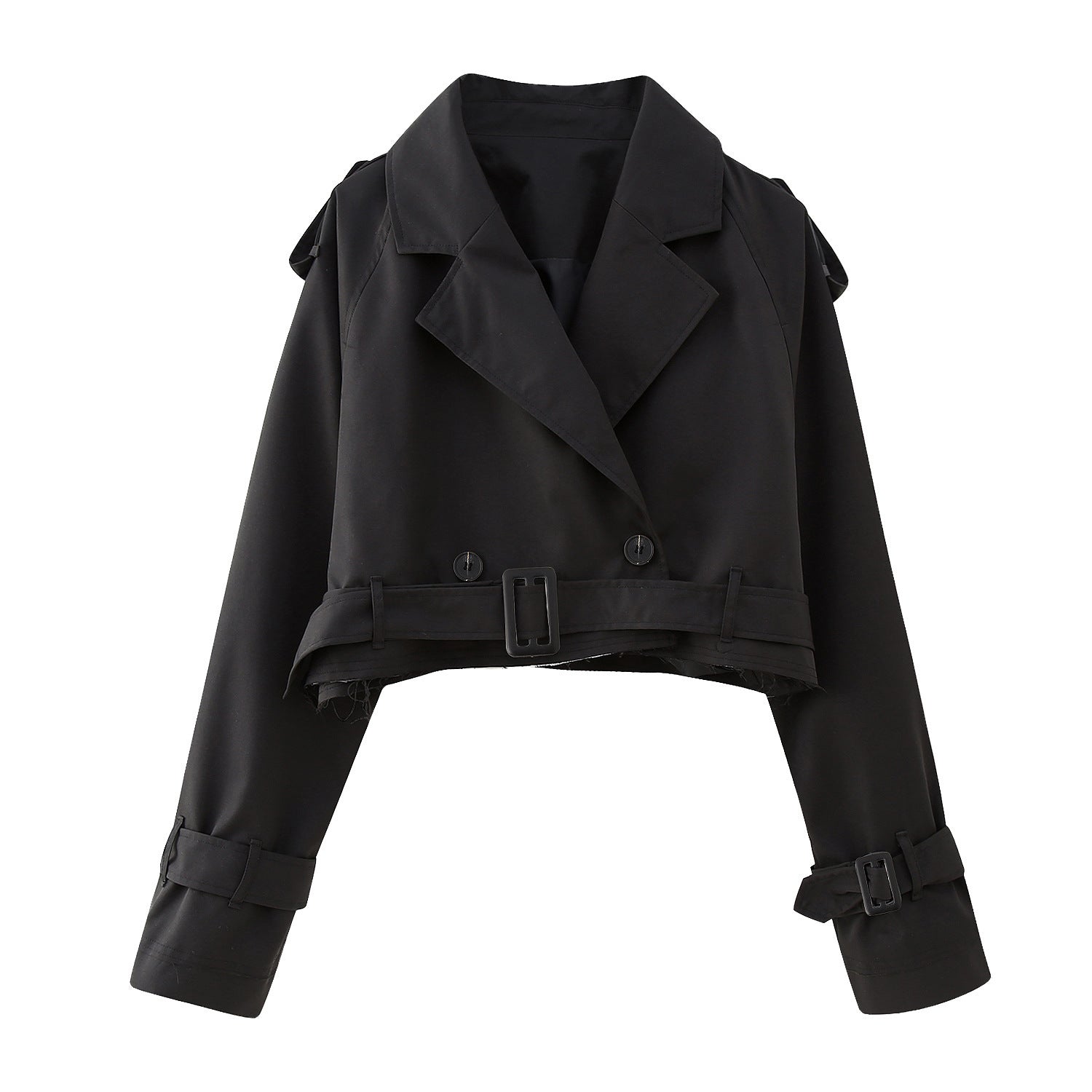 Trendige Kurze Damen-Trenchcoat mit Gürtel – Amelie