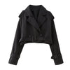 Trendige Kurze Damen-Trenchcoat mit Gürtel – Amelie