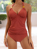 Einteiler Badeanzug Damen Halterneck Figurformend Sommerlook - Noelia