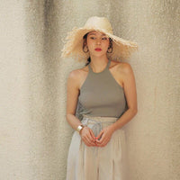 Breite Krempe Leichter Strohhut Sommer Sonnenschutz – Belle