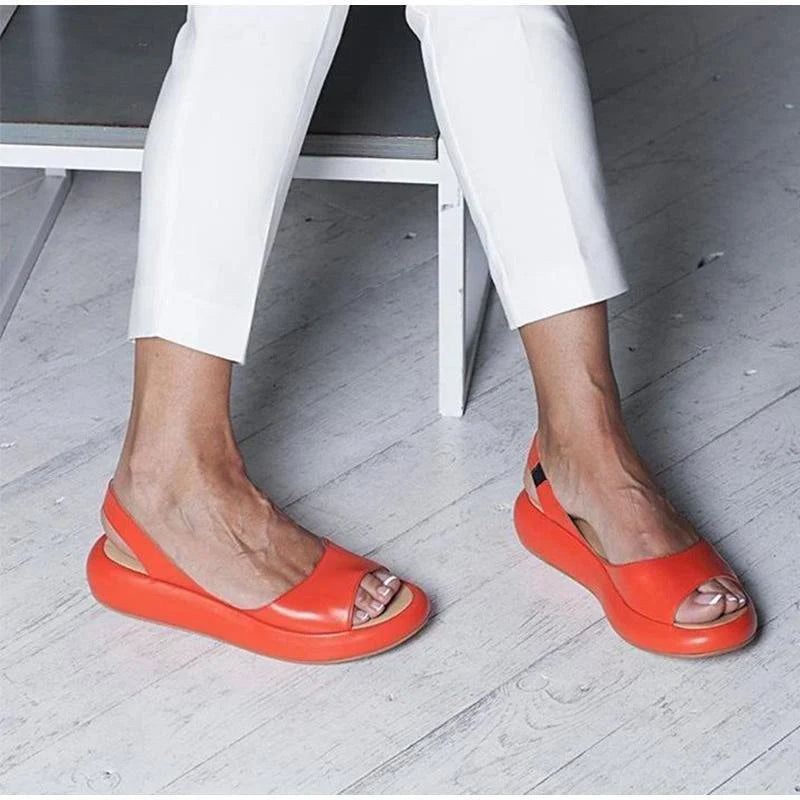 Orthopädische Damen Komfortsandalen mit niedrigem Absatz – Livana