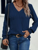Damen Strickpullover mit V-Ausschnitt und langen Ärmeln – Amira
