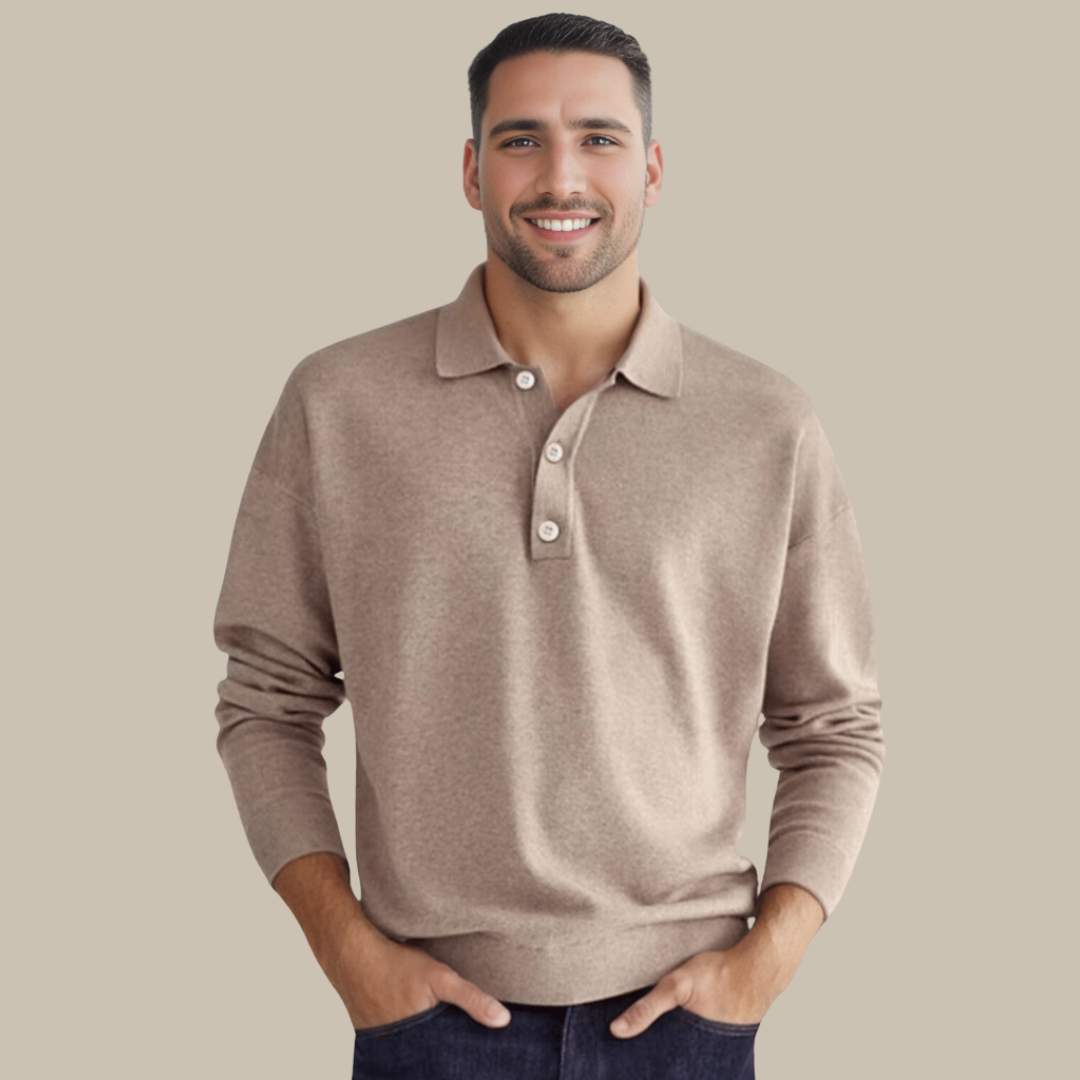 Herren Polo Pullover mit Langarm - GentCraft