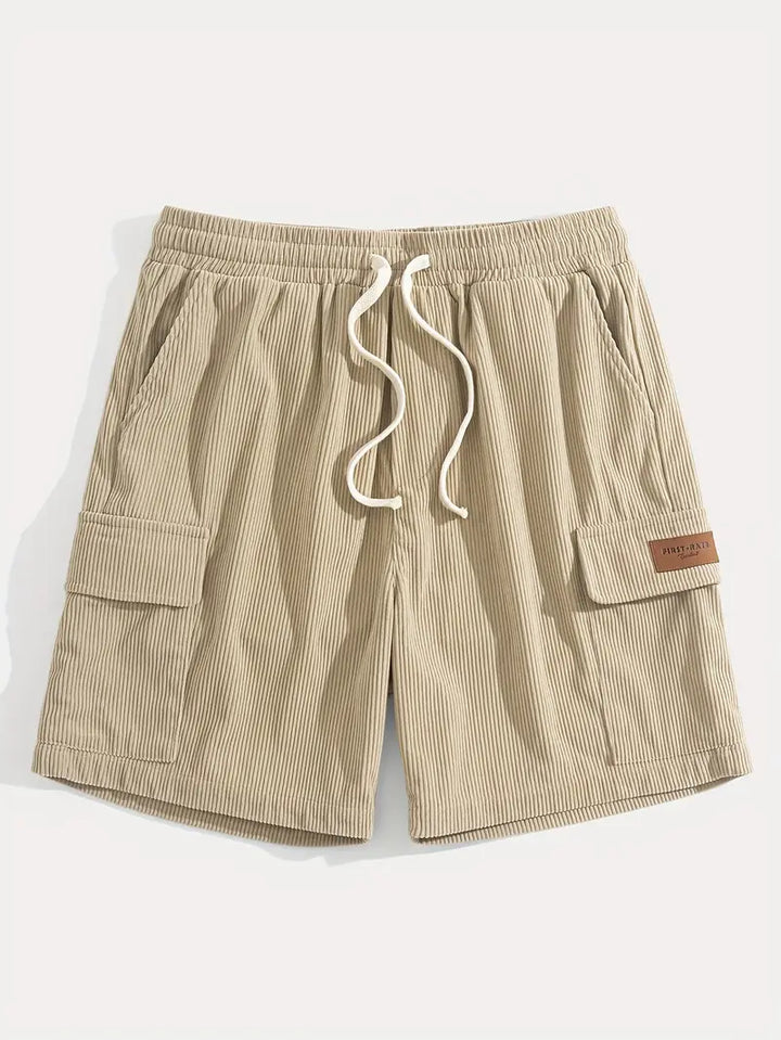 Trendy Beige Corduroy Cargo Summer Pants – Tobias