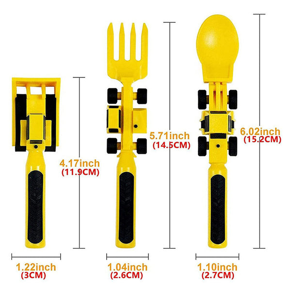 Bulldozer Kinderbesteck Set - ConstructoFork