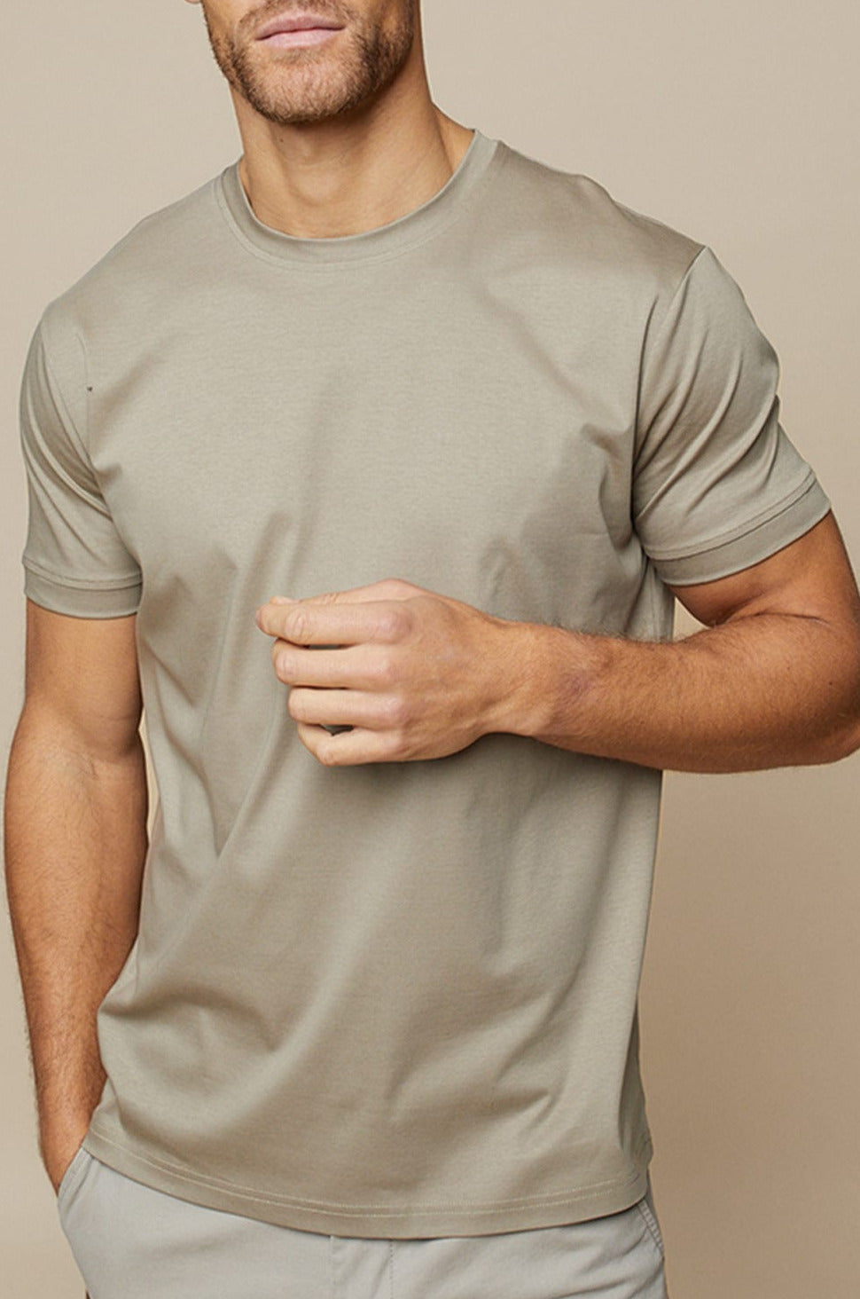 Glänzendes & Weiches Herren T-Shirt aus Mercerisierter Baumwolle – Leon