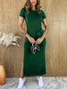 Trendiges Midi-Kleid mit Taillengürtel für Damen - Sommerschnitt
