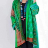 Herbstliche Boho-Strickjacke mit buntem Herbstmuster – Maravilla