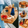 Tragbarer Holz-Picknick-Weintisch – WineNest