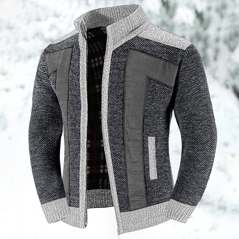 Wollweste mit Reißverschluss und Pullover - Leon