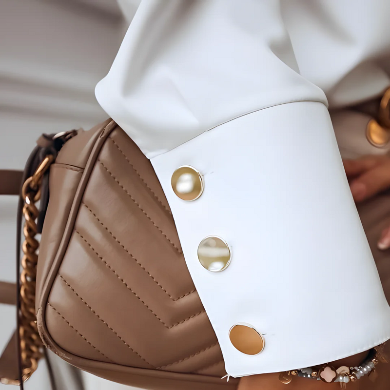 Stilvolles Damen Hemd mit Knopfleiste & klassischem Kragen – Norea