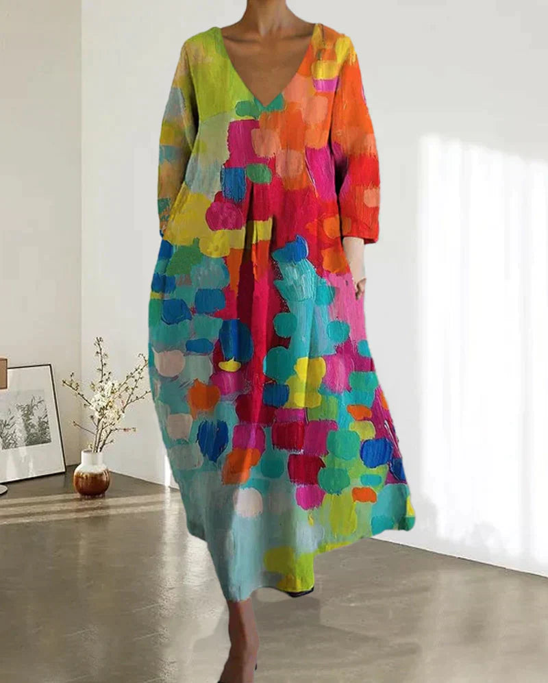 Bunte Bedruckte Kleid - Yara