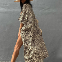 Boho chiffon beach blouse with kimono sleeves – Ziva