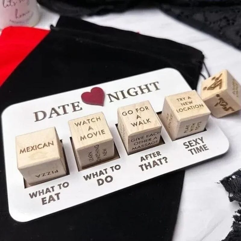 Luxurious Wooden Date Night Cube Set – Creative and Exciting Date Ideas – Surprise Game