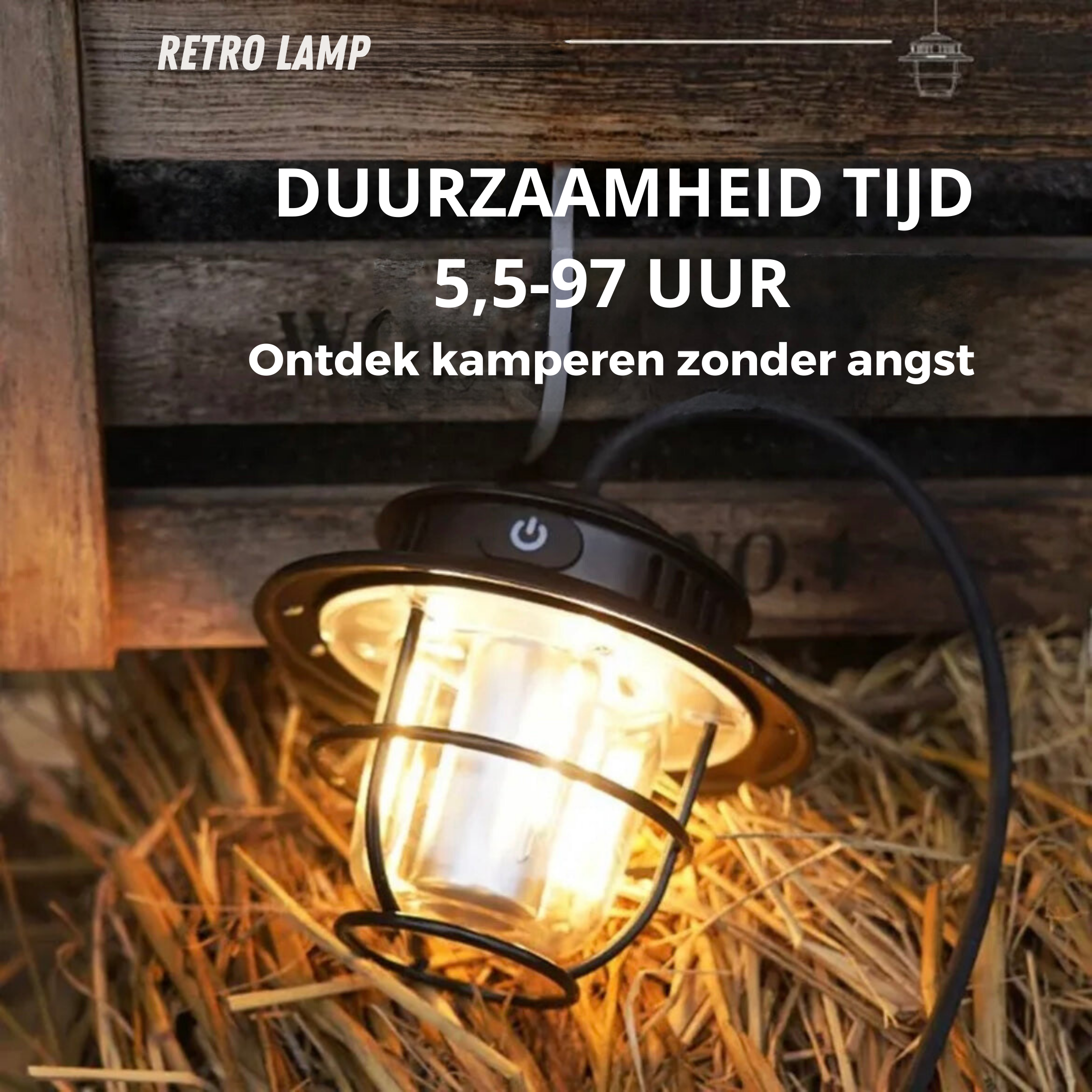 Tragbare LED-Campinglampe – VintaGlow