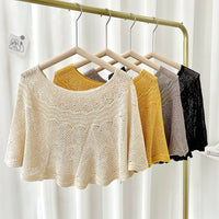 Damen Eisseiden-Schal mit Strick & UV-Schutz – Amira