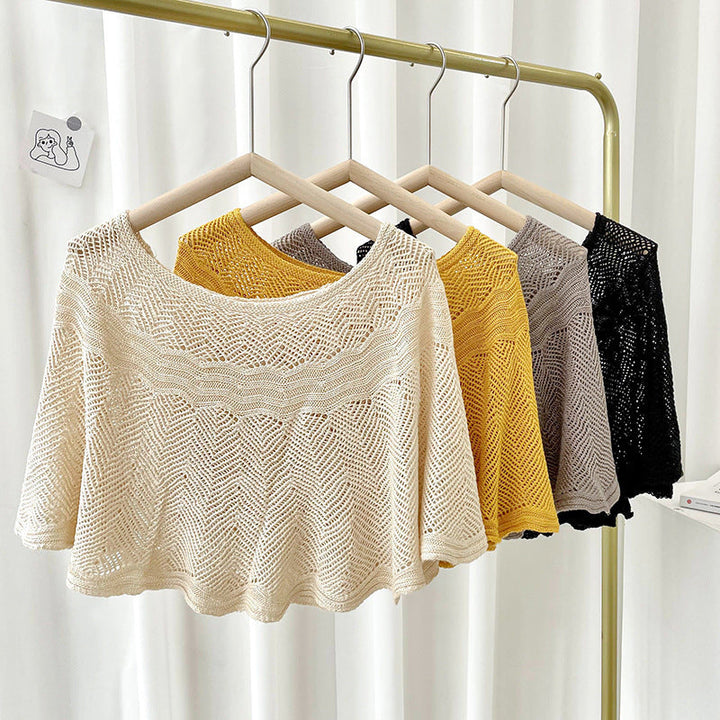 Damen Eisseiden-Schal mit Strick & UV-Schutz – Amira