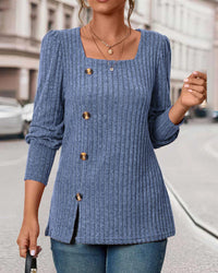 Knitted Top for Women with Buttons – Mireille