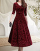 Damen Midikleid mit A-Linie & V-Ausschnitt – Amara