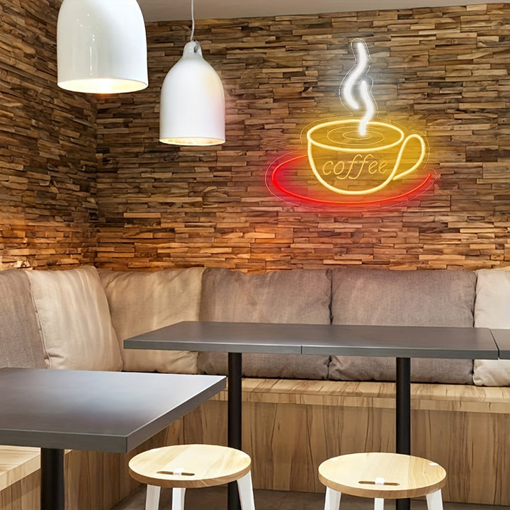 Neon-Kaffeelampe für Wanddekoration – Nina