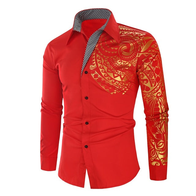 Herrenhemd mit goldenen Details – Darius