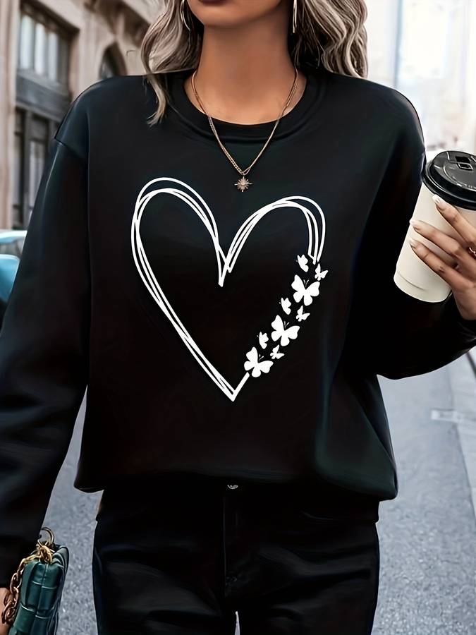 Damen Pullover mit Herzprint – Bonny