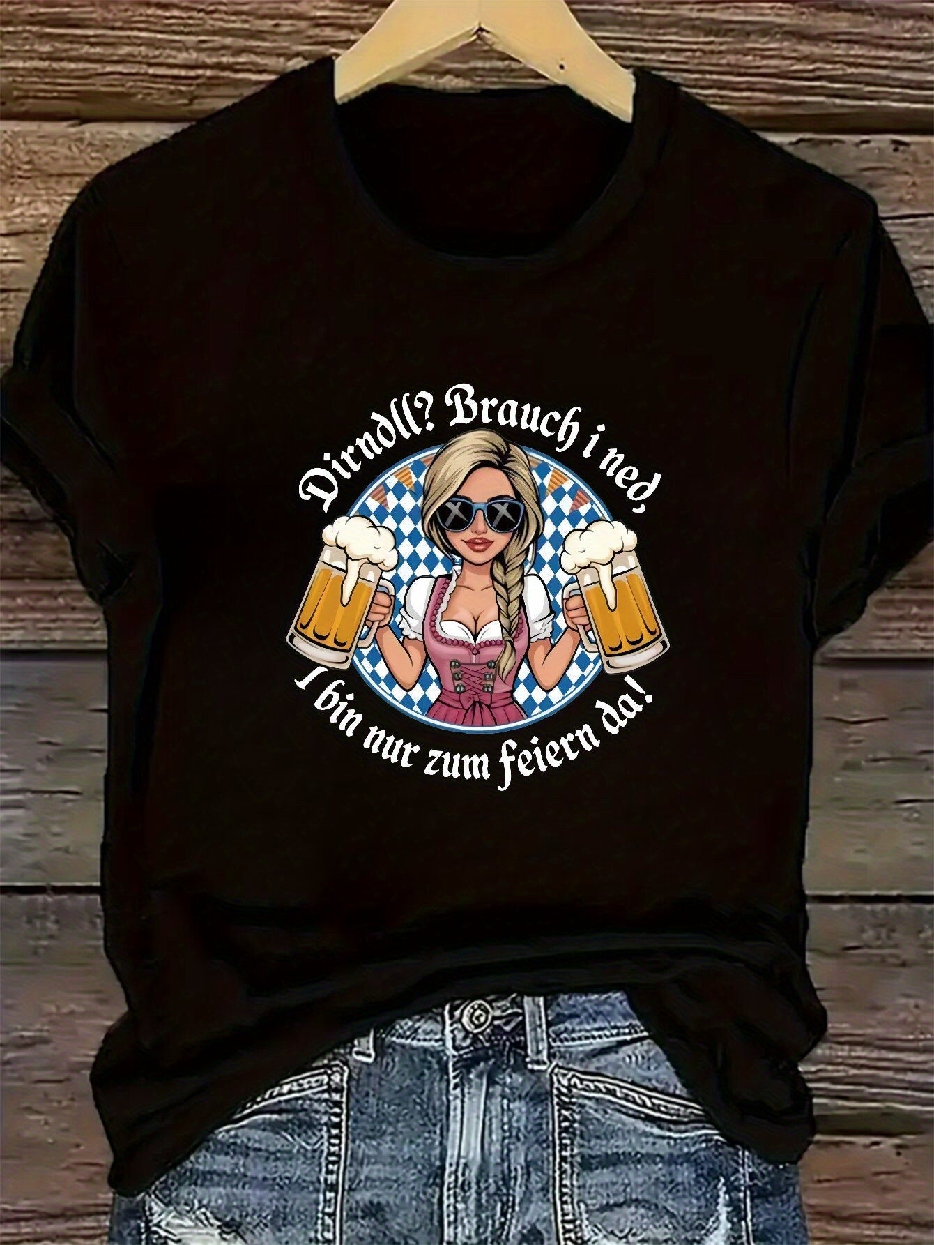 Damen Plus Size Kurzarm T-Shirt – Liesl Oktoberfest 2025
