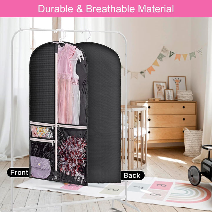 Tanz- und Kostüm-Kleidersack Set – 5er-Pack mit Durchsichtigen Taschen und Faltlasche (Kaufe 1, Erhalte 1 GRATIS)