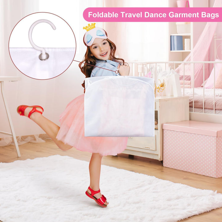 Faltbare Herbst-Tanz-Kleidersäcke mit Reißverschluss-Zubehörtaschen – 5er-Pack (1+1 GRATIS)
