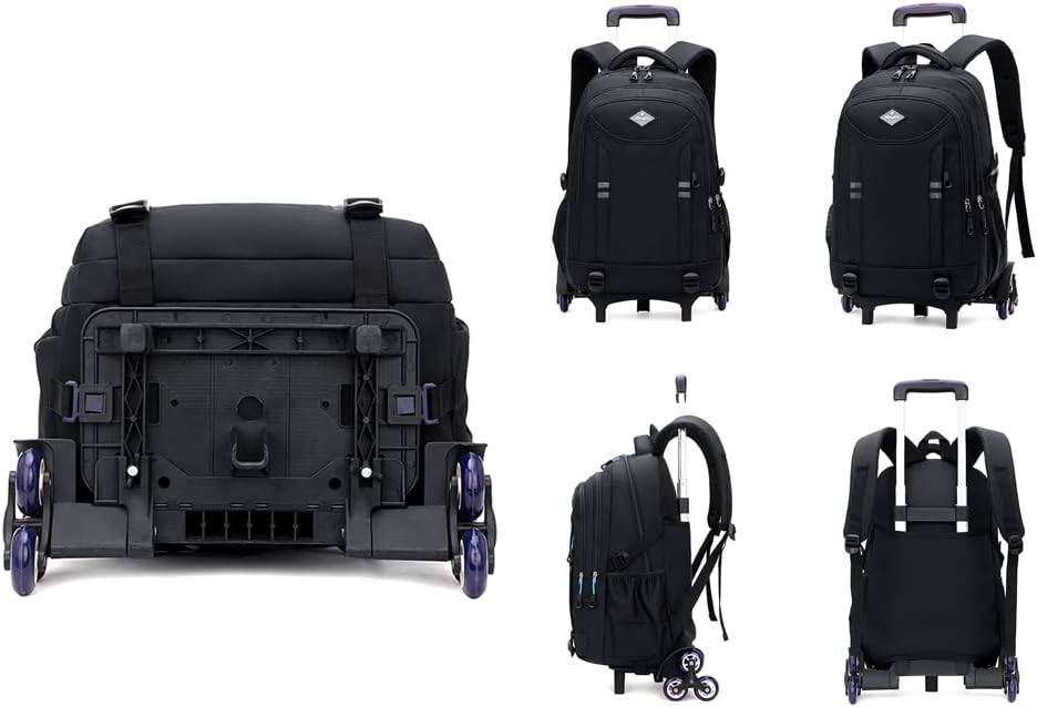 Multifunktionaler Schulrucksack mit Rollen für Jungen – Umwandelbare Trolley-Tasche