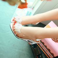 Glitzernde Keilsandaletten – Sofia