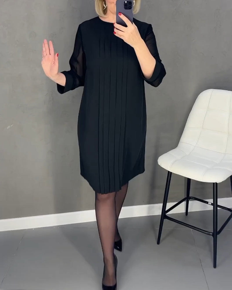 Elegantes Shiftkleid mit Mesh-Details – Gabrielle
