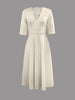 Retro Weißes A-Linien-Swingkleid – Vivienne