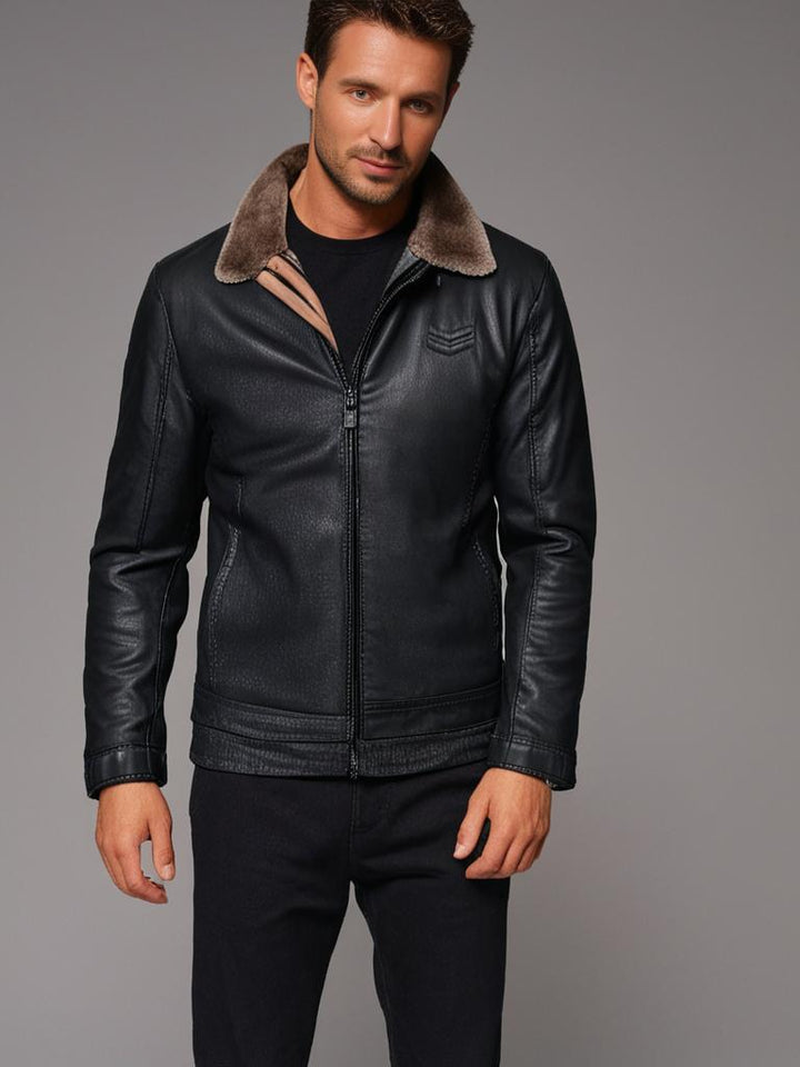 Herren-Lederjacke mit Thermofutter – Dario